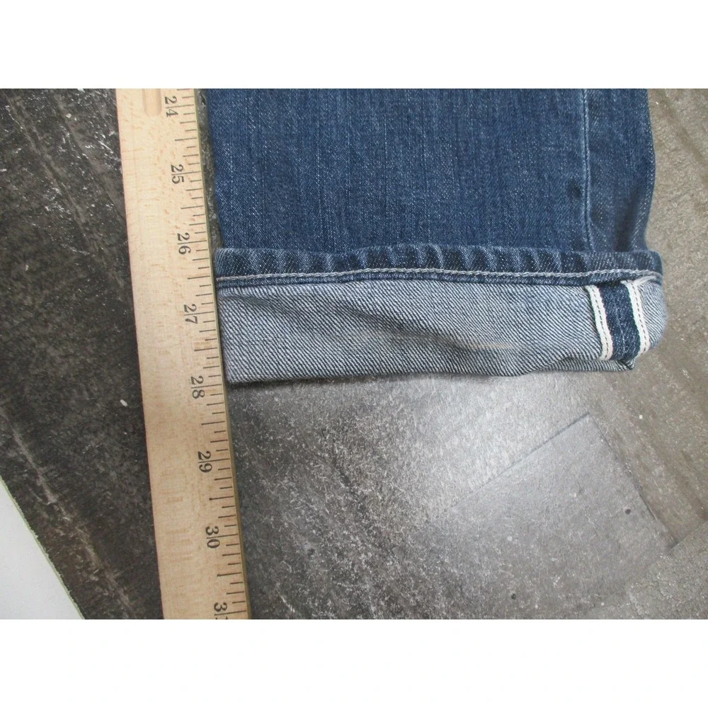 Tellason Jeans Mens 30 Blue Ladbroke Grove Slim Tapered White Oak Cone Denim USA